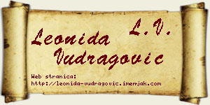 Leonida Vudragović vizit kartica